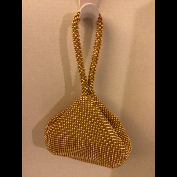 2 Chic Handbags - 2 Chic gold tone bag with gold aluminum beads